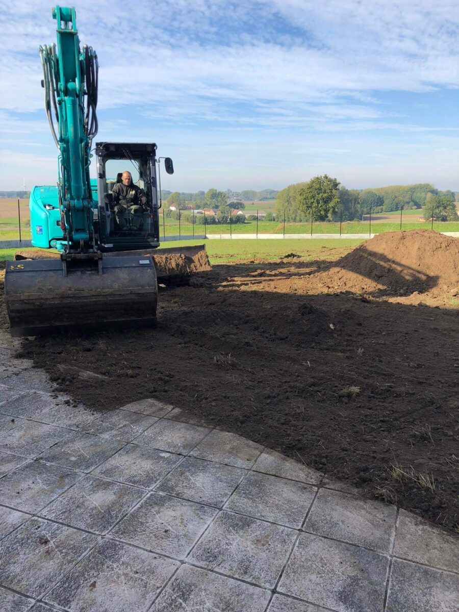 Graafmachine op grond